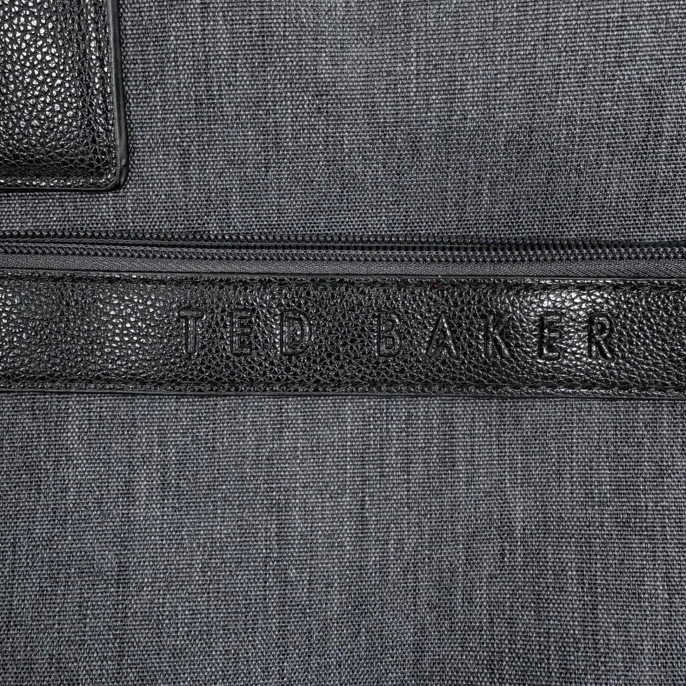 Ted Baker Document Bag Charcoal Grey Black Trim Laptop Briefcase XC8M MXB AIREES
